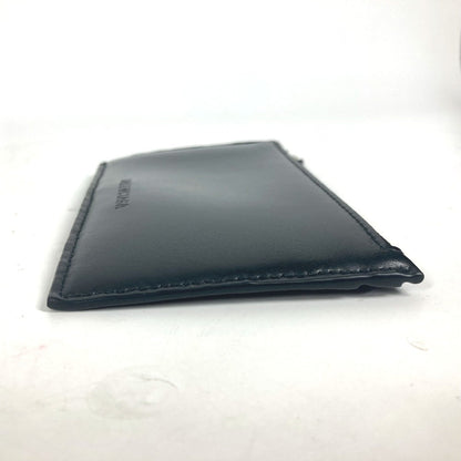 BALENCIAGA Coin case 664044 leather black logo coin card holder mens