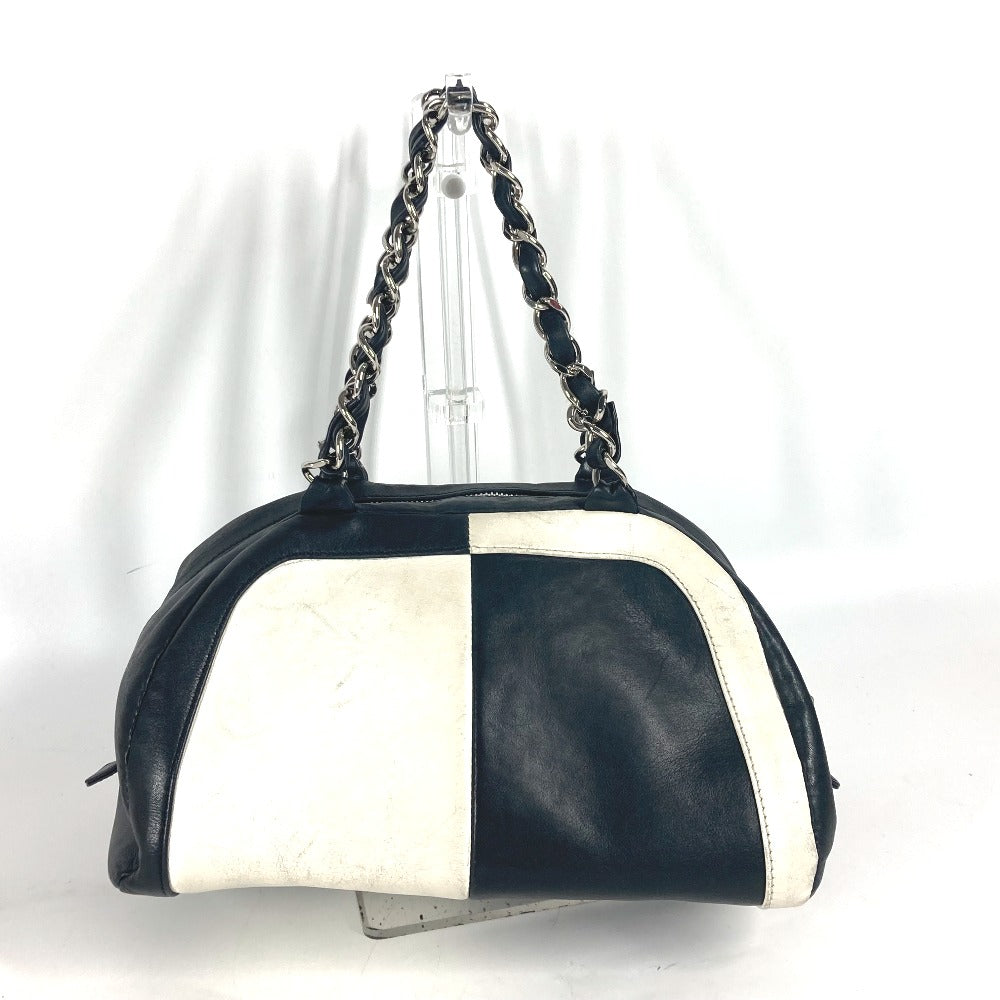 CHANEL Shoulder Bag leather white By color CC COCO Mark WChain Women Used
