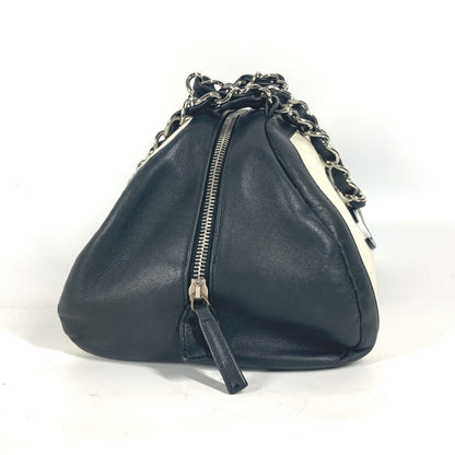 CHANEL Shoulder Bag leather white By color CC COCO Mark WChain Women Used
