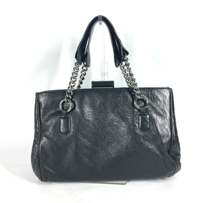 CHANEL Shoulder Bag Calf leather black shoulder bag CC COCO Mark