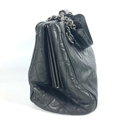 CHANEL Shoulder Bag Calf leather black shoulder bag CC COCO Mark
