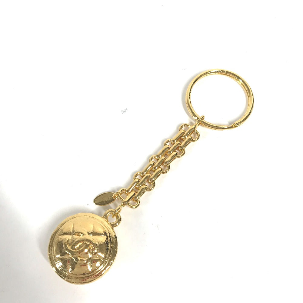 CHANEL key ring metal gold Vintage chain CC COCO Mark Women Used