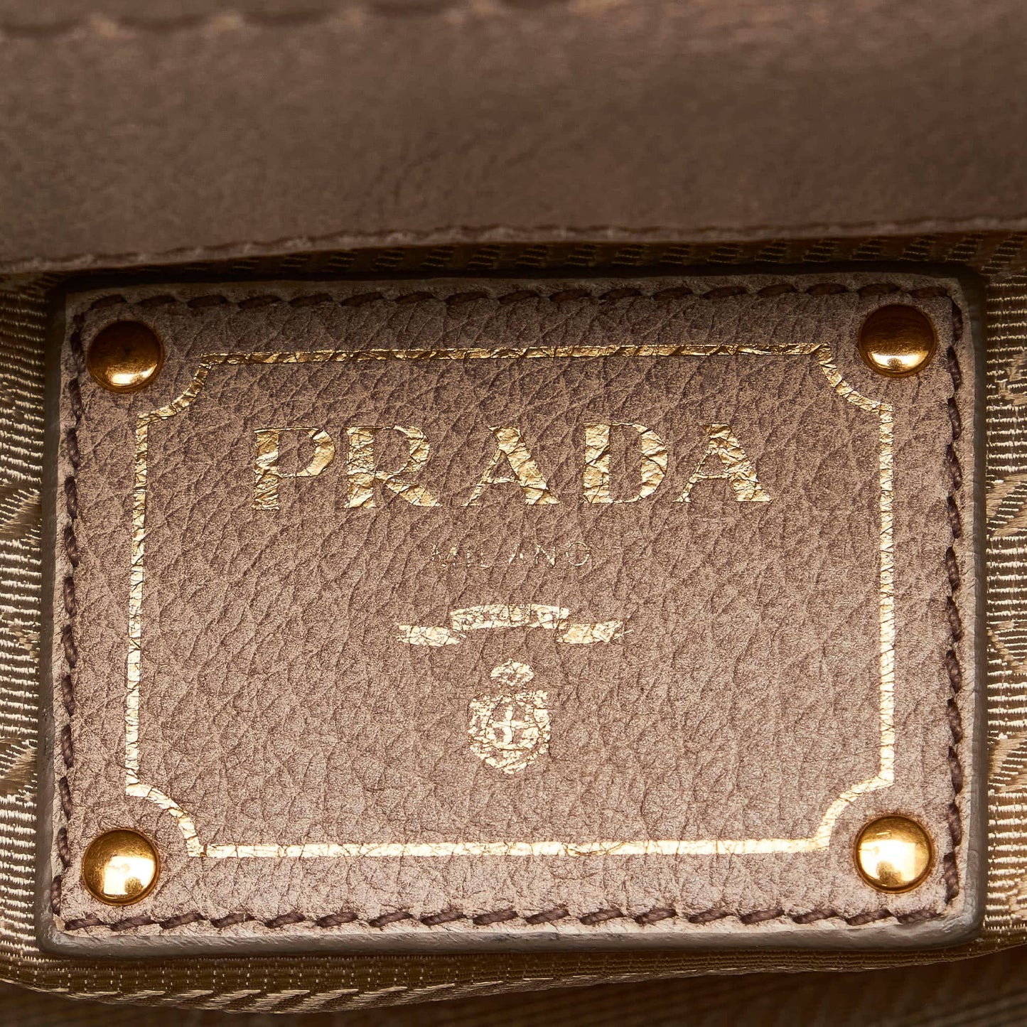 Prada Cervo Antik Frame HandBag Grey