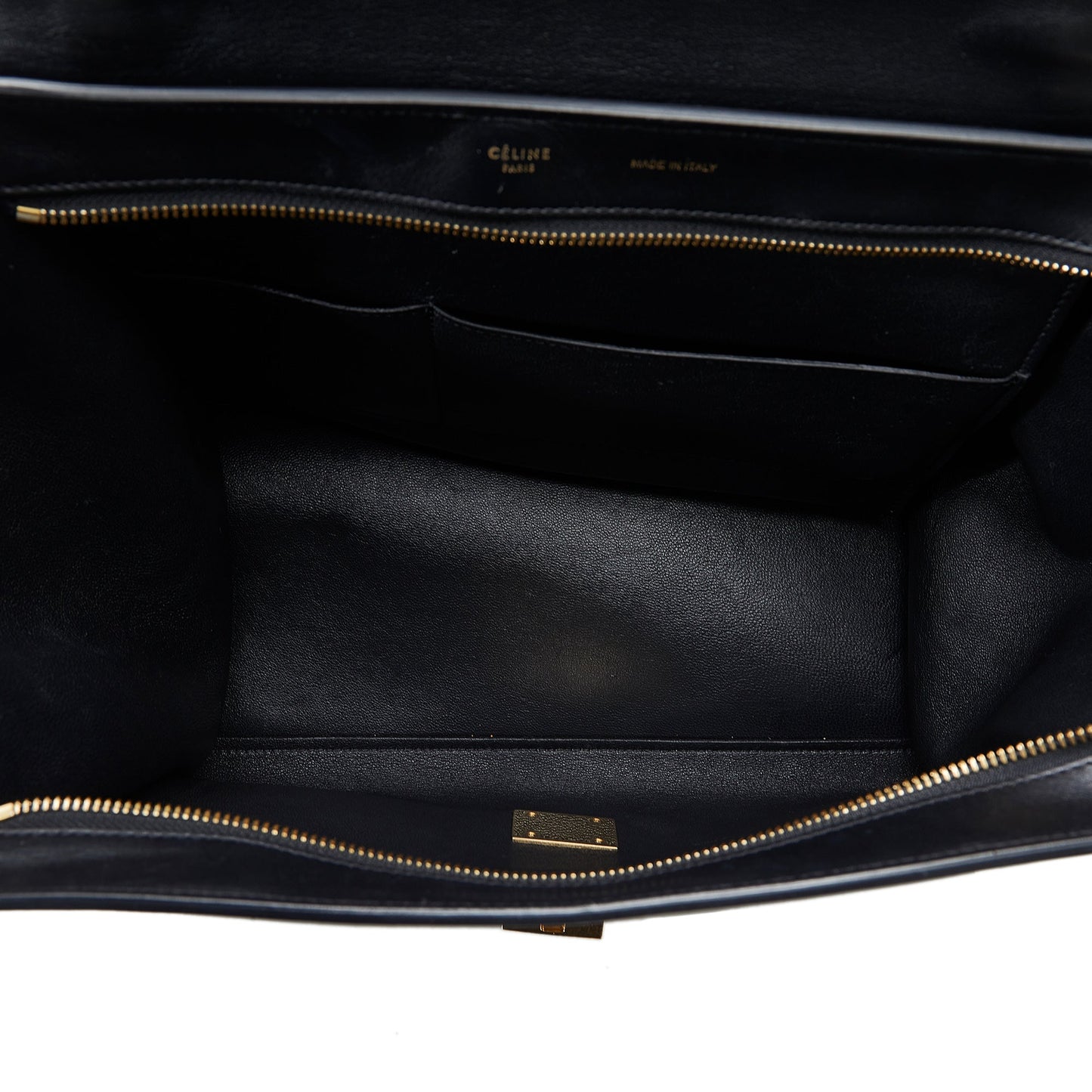Celine Small Croc Embossed Trapeze Satchel