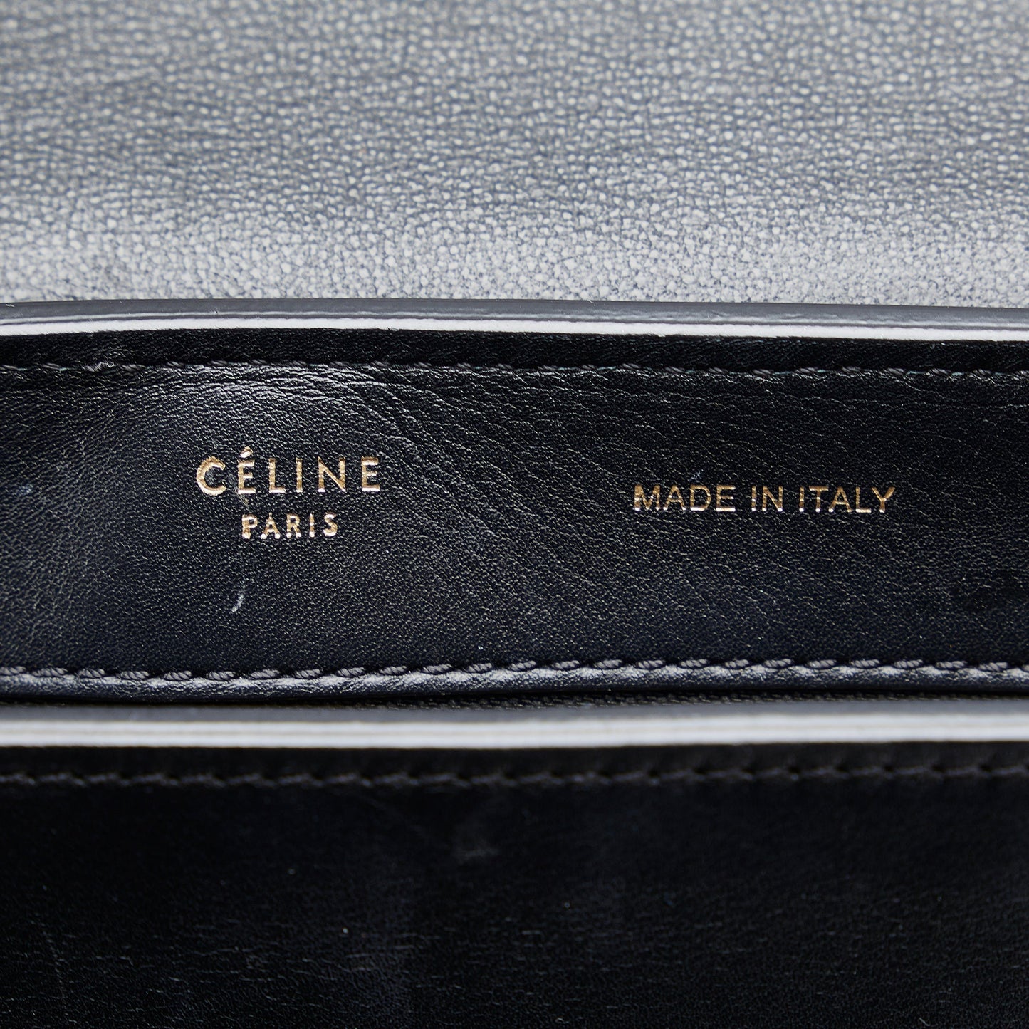Celine Small Croc Embossed Trapeze Satchel