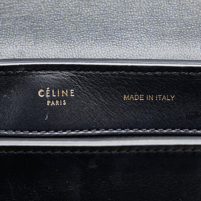 Celine Small Croc Embossed Trapeze Satchel
