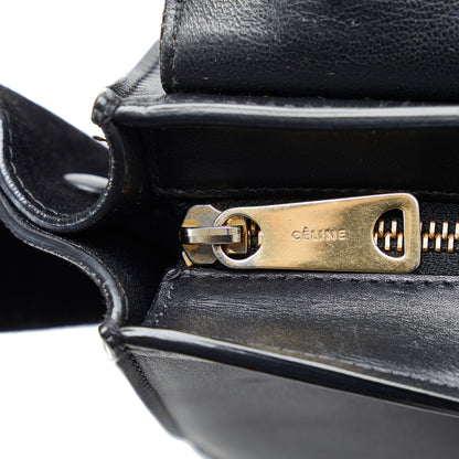 Celine Small Croc Embossed Trapeze Satchel