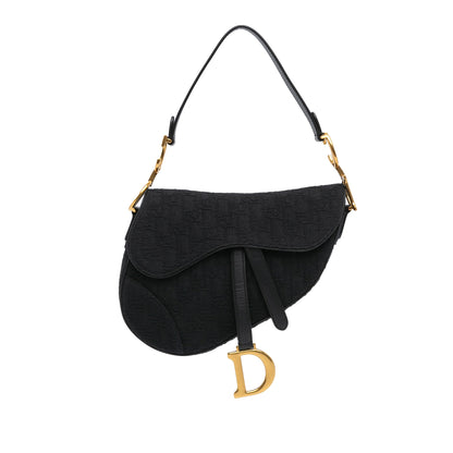 Oblique Canvas Saddle Bag