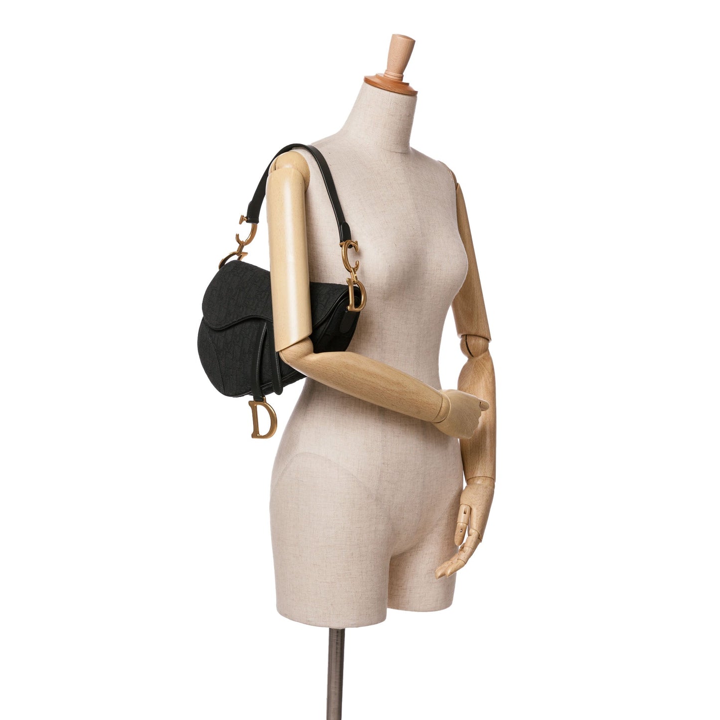 Oblique Canvas Saddle Bag