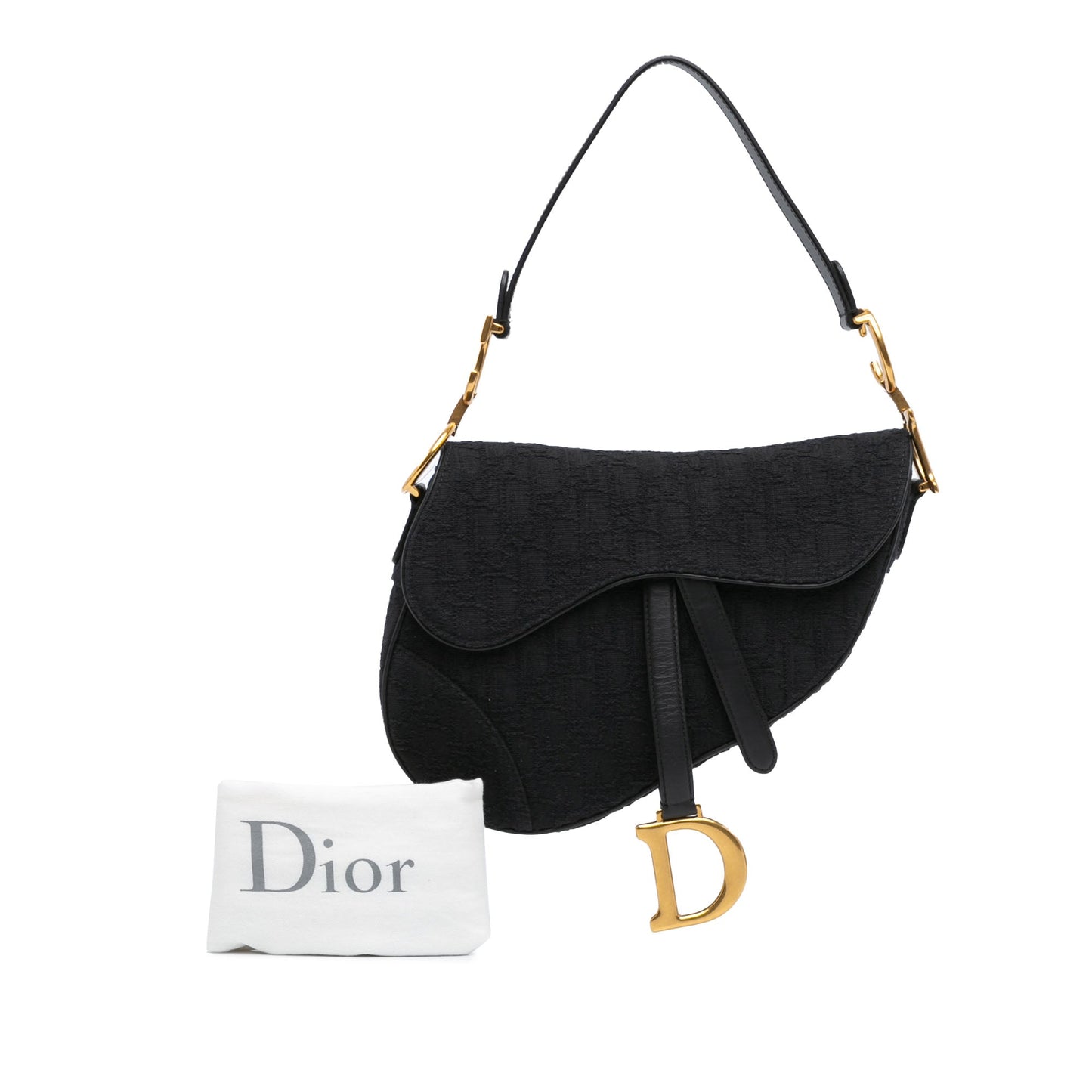 Oblique Canvas Saddle Bag