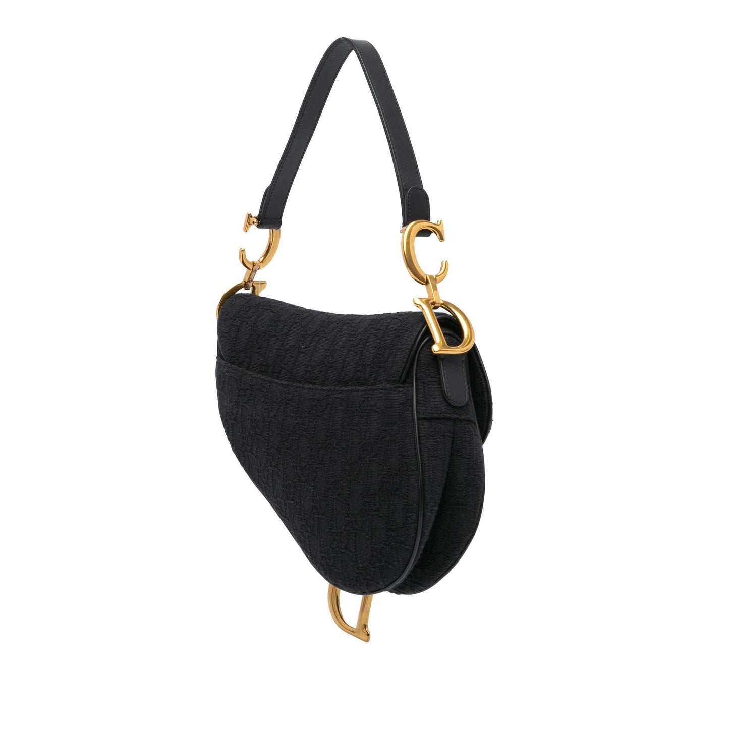 Oblique Canvas Saddle Bag