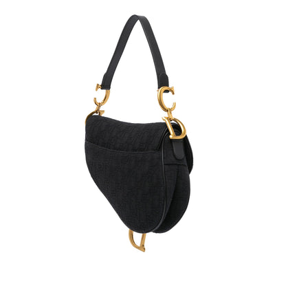Oblique Canvas Saddle Bag
