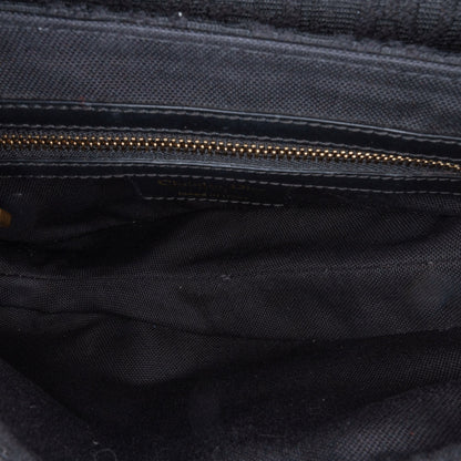 Oblique Canvas Saddle Bag