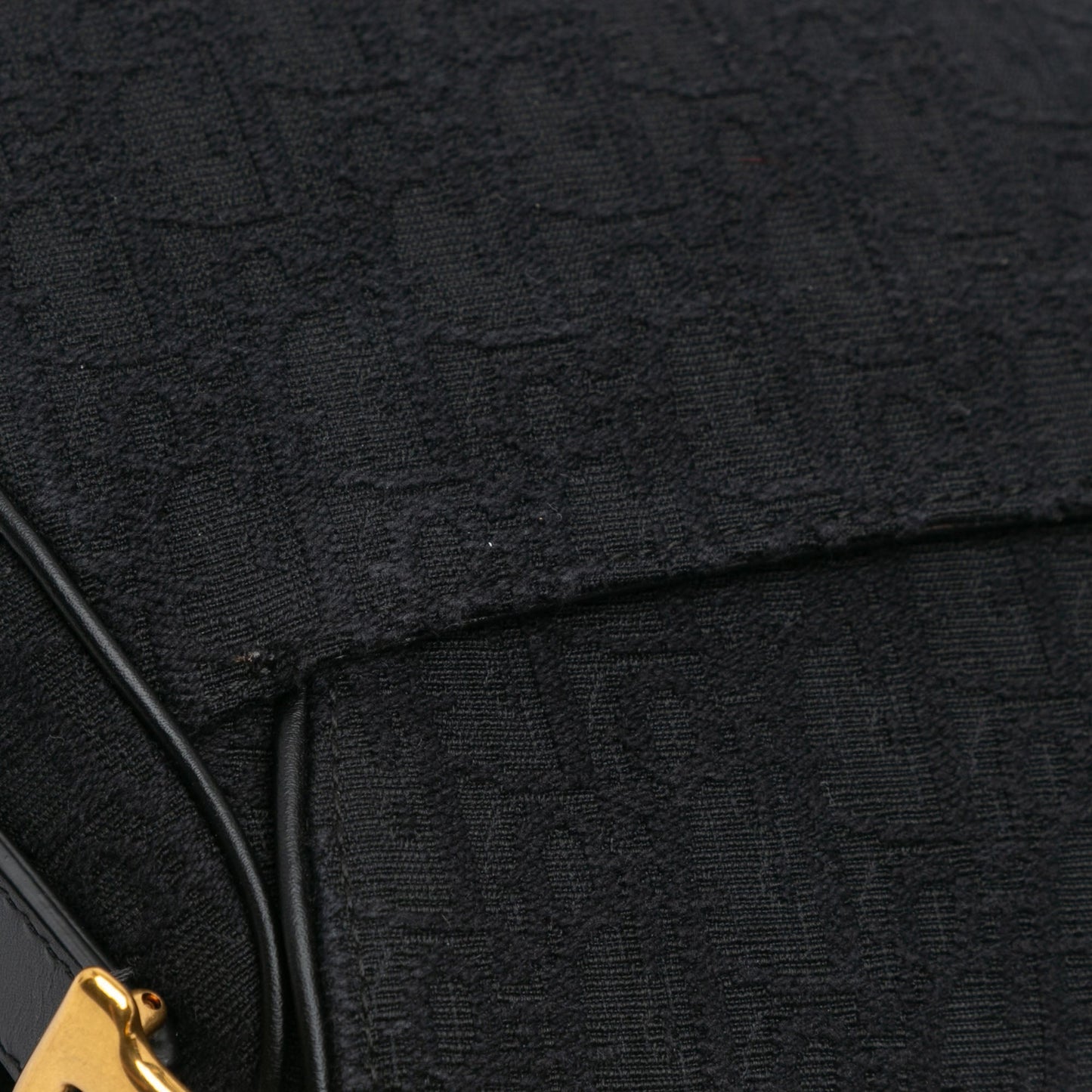 Oblique Canvas Saddle Bag