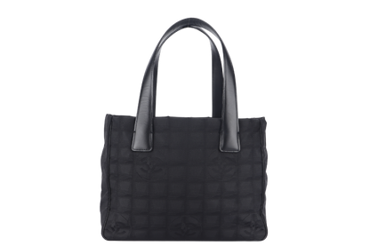 CHANEL TRAVEL LINE VINTAGE MEDIUM (8912xxxx) BLACK NYLON TOTE BAG