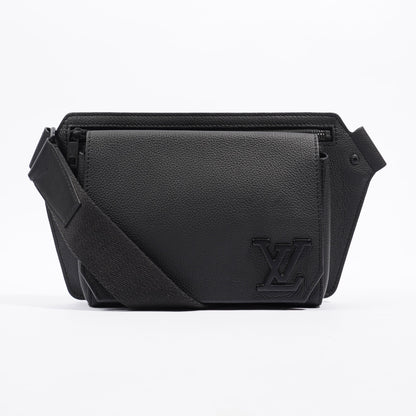 Louis Vuitton Aerogram Takeoff Sling Bum Bag Black Leather