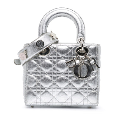 Small Metallic Grained Calfskin Cannage My ABCDior Lady Dior