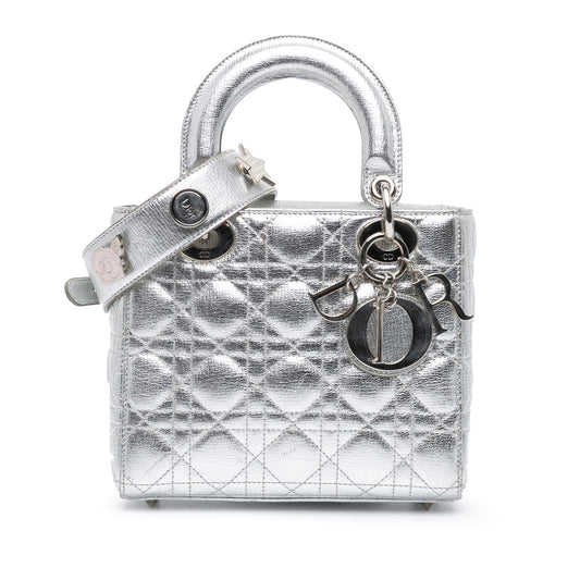 Small Metallic Grained Calfskin Cannage My ABCDior Lady Dior