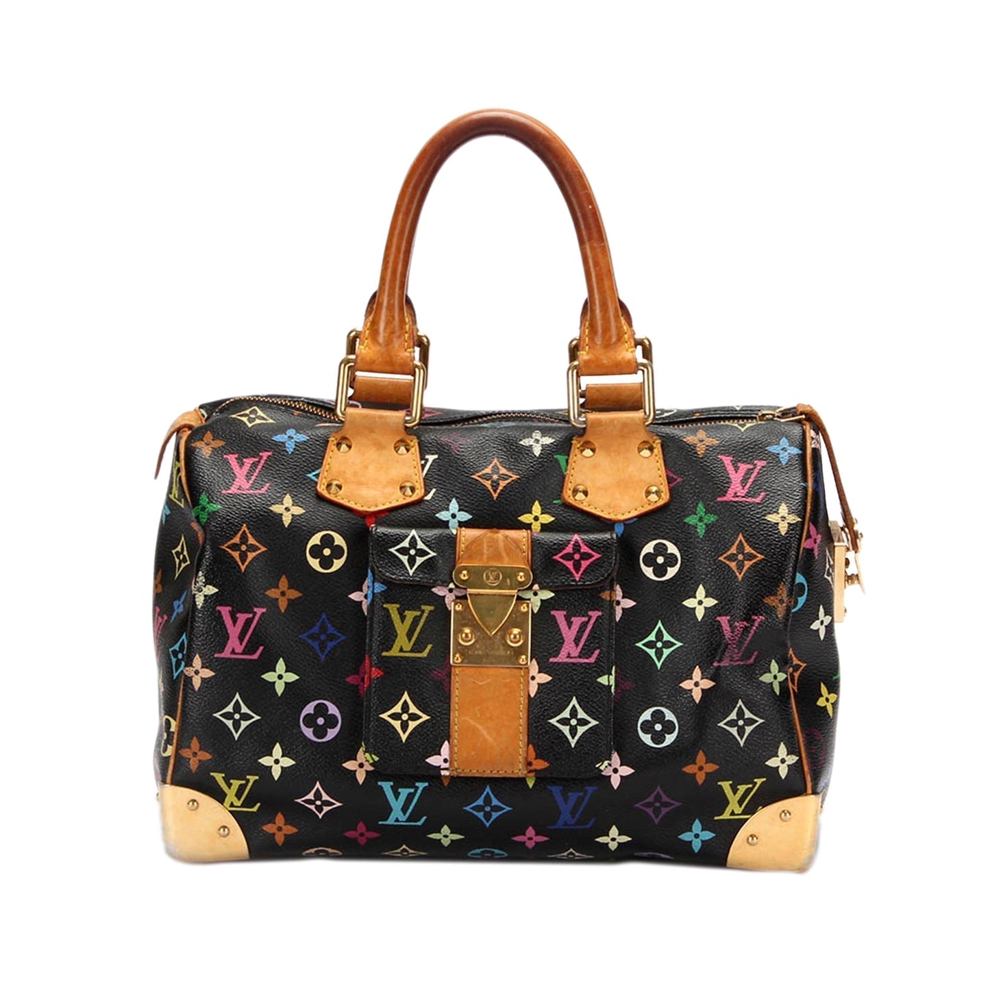 Louis Vuitton Speedy 30 Black Multicolor Monogram Canvas