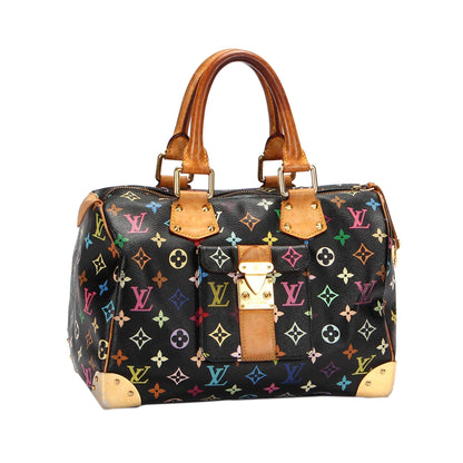 Louis Vuitton Speedy 30 Black Multicolor Monogram Canvas