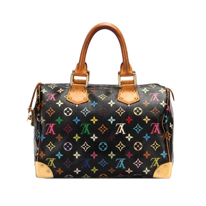 Louis Vuitton Speedy 30 Black Multicolor Monogram Canvas