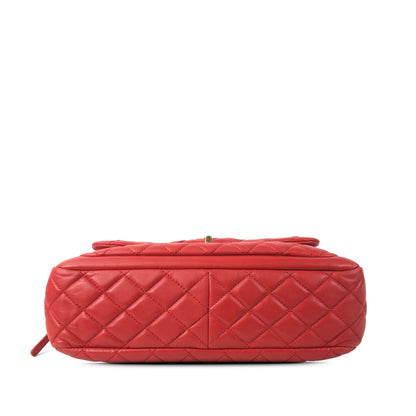 CHANEL Lambskin CC Camera Flap Shoulder Bag