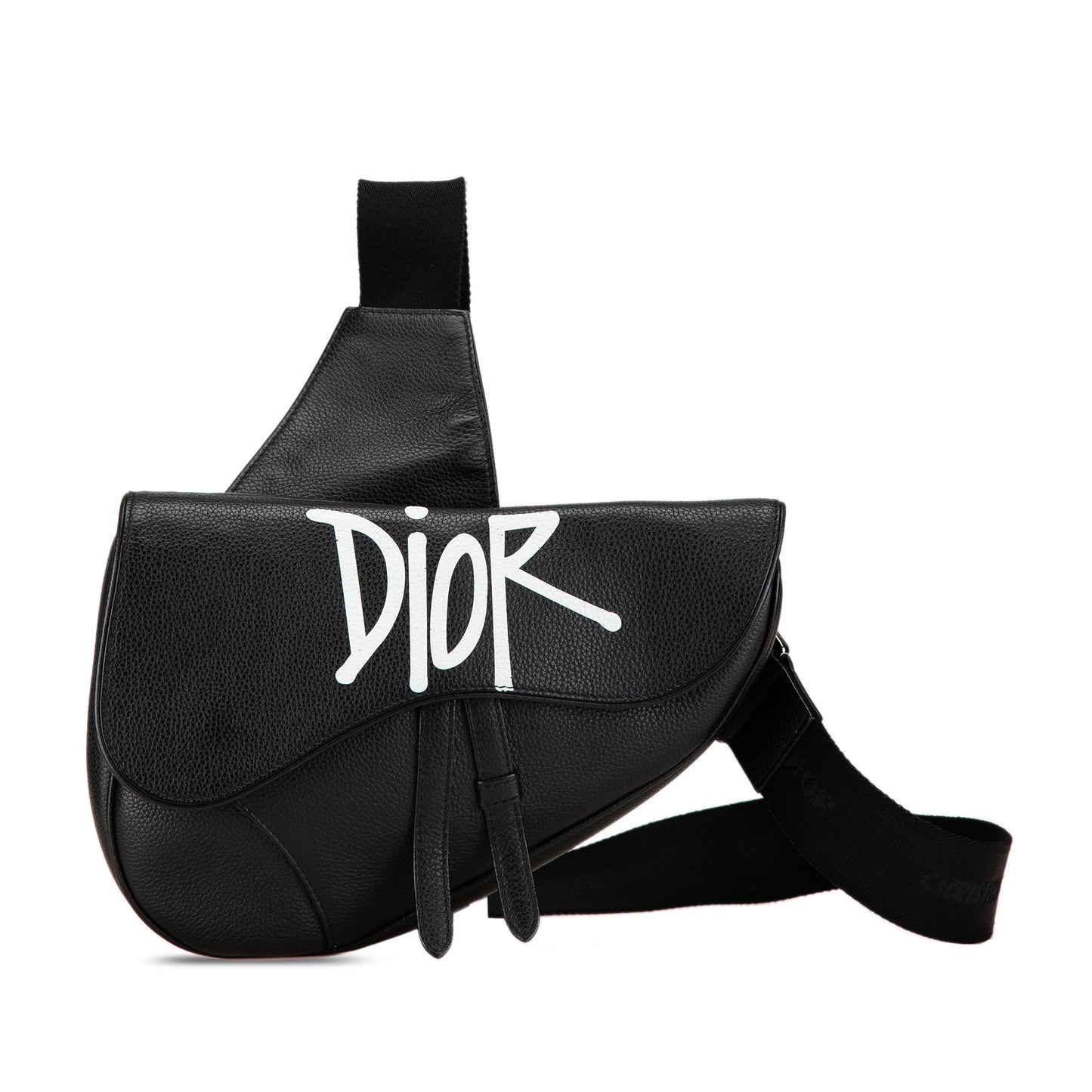 Shawn Stussy Grained Calfskin Saddle Bag