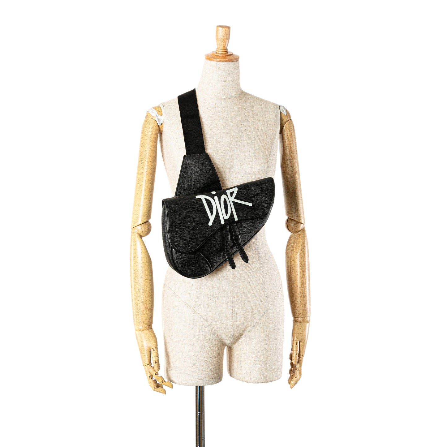 Shawn Stussy Grained Calfskin Saddle Bag