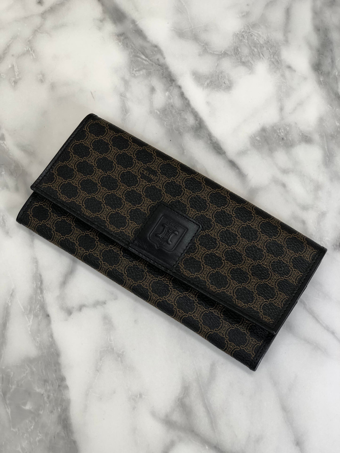 CELINE  Long Wallet Black Vintage 66c45f