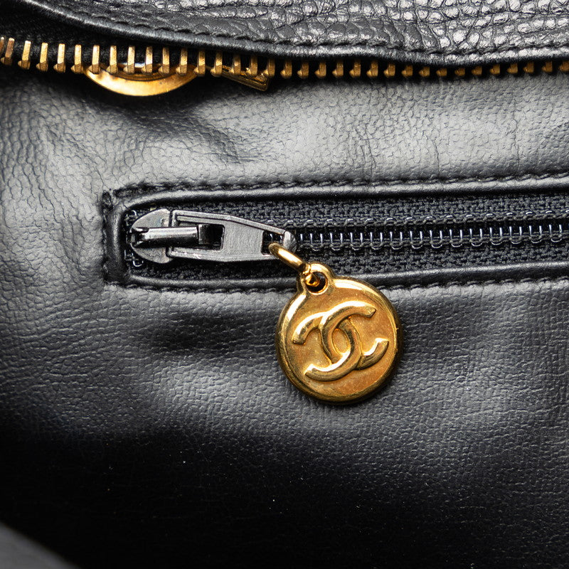 Chanel Triple CC Caviar Tote Bag Leather Tote Bag in Good condition
