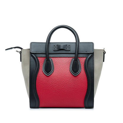 Celine Tricolor Nano Luggage Satchel
