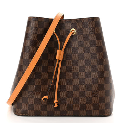 LOUIS VUITTON DAMIER EBENE NEONEO MM IN SAFRAN