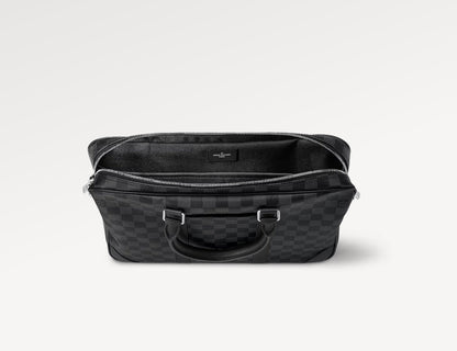 LOUIS VUITTON DAMIER GRAPHITE PORTE DOCUMENTS VOYAGE PM BAG
