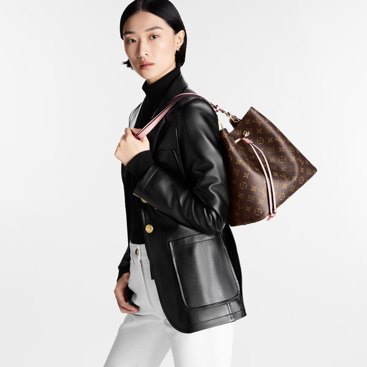 LOUIS VUITTON NÉONOÉ MONOGRAM BAG ROSE POUDRE