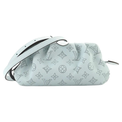 LOUIS VUITTON MAHINA SCALA MINI POUCH IN VERT LAGON