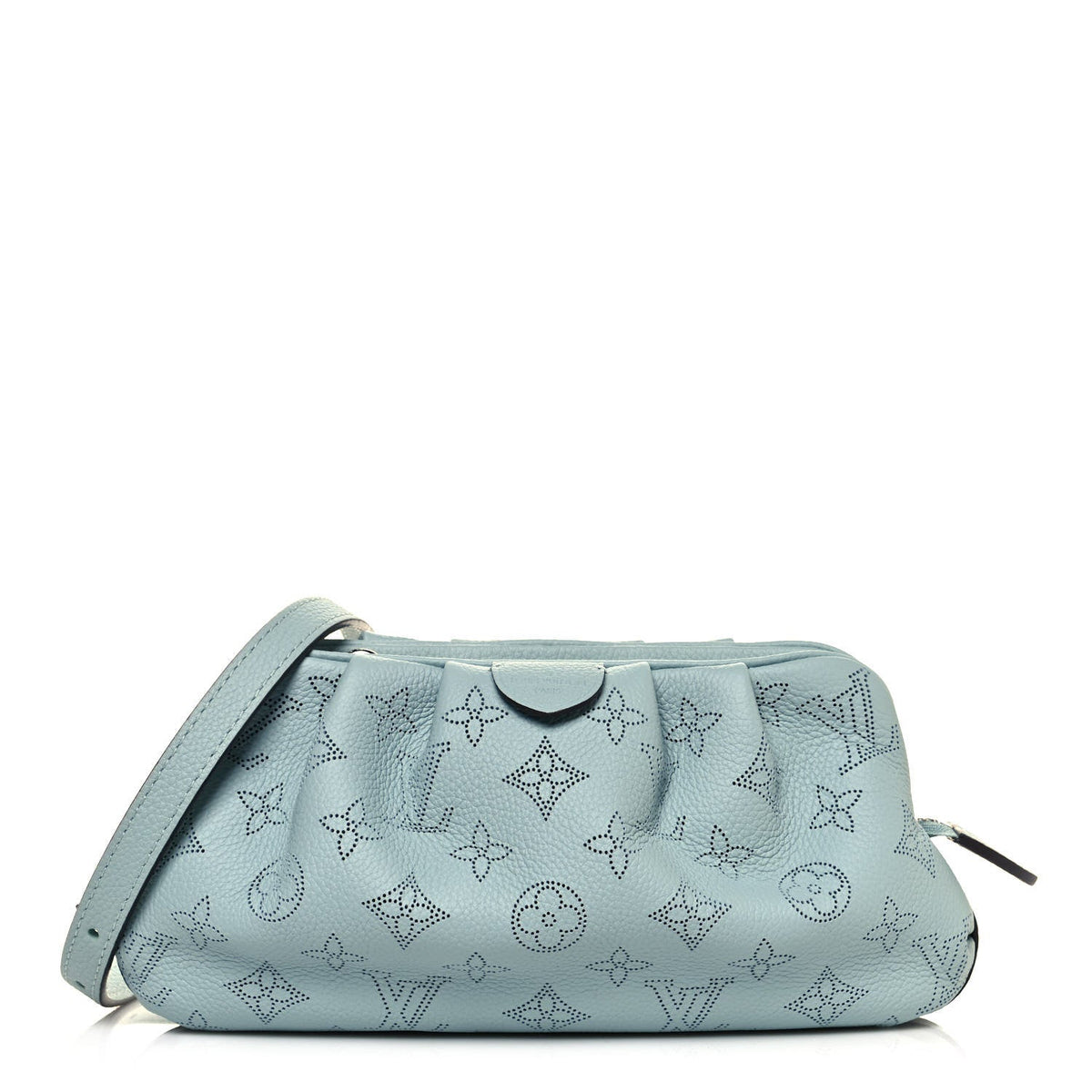 LOUIS VUITTON MAHINA SCALA MINI POUCH IN VERT LAGON