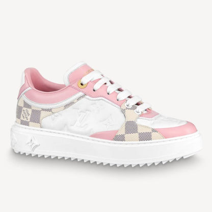 LOUIS VUITTON MONOGRAM EMBOSSED CALFSKIN DAMIER AZUR TIME OUT SNEAKERS