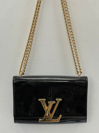 LOUIS VUITTON PATENT LOUISE CHAIN BAG MM