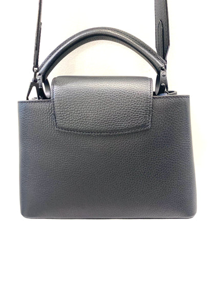 LOUIS VUITTON TAURILLON CAPUCINES BB IN MATTE BLACK