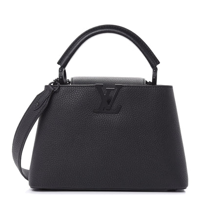 LOUIS VUITTON TAURILLON CAPUCINES BB IN MATTE BLACK