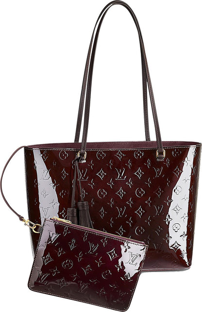 LOUIS VUITTON VERNIS LONG BEACH TOTE MM AMARANTE