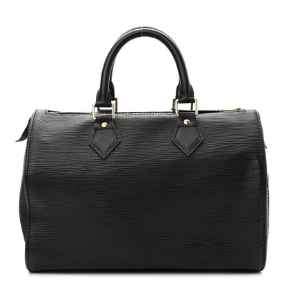 LOUIS VUITTON EPI LEATHER SPEEDY 25 HANDBAG BLACK