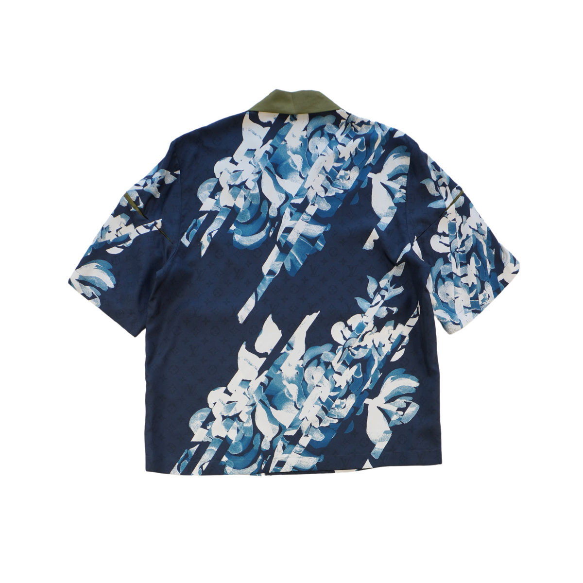 Louis Vuitton 'Monogram Printed Short-Sleeved Silk' Shirt - Men's XL