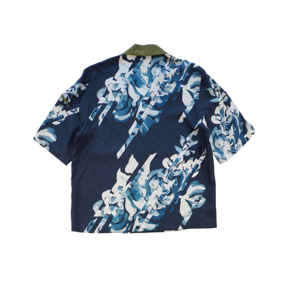 Louis Vuitton 'Monogram Printed Short-Sleeved Silk' Shirt - Men's XL