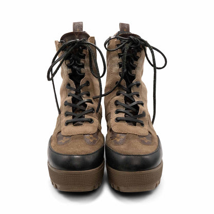 Louis Vuitton 'Laureate Platform Desert' Boots - Women's 37.5