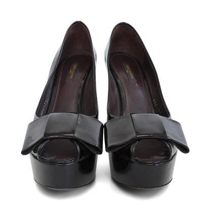 Louis Vuitton 'True' Vernis Platform Heels - Women's 37.5
