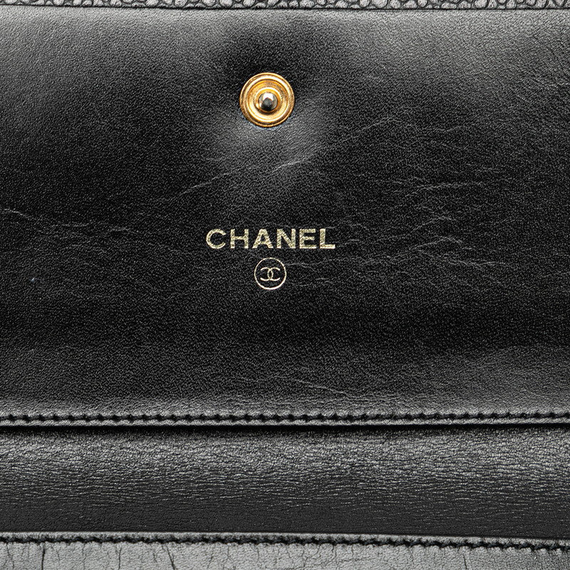 Chanel Coco Mark Compact Trifold Wallet Leather Short Wallet A13226 in Good condition