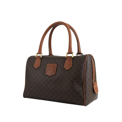 CELINE  Small Boston bag Handbag Brown Vintage akh2uk