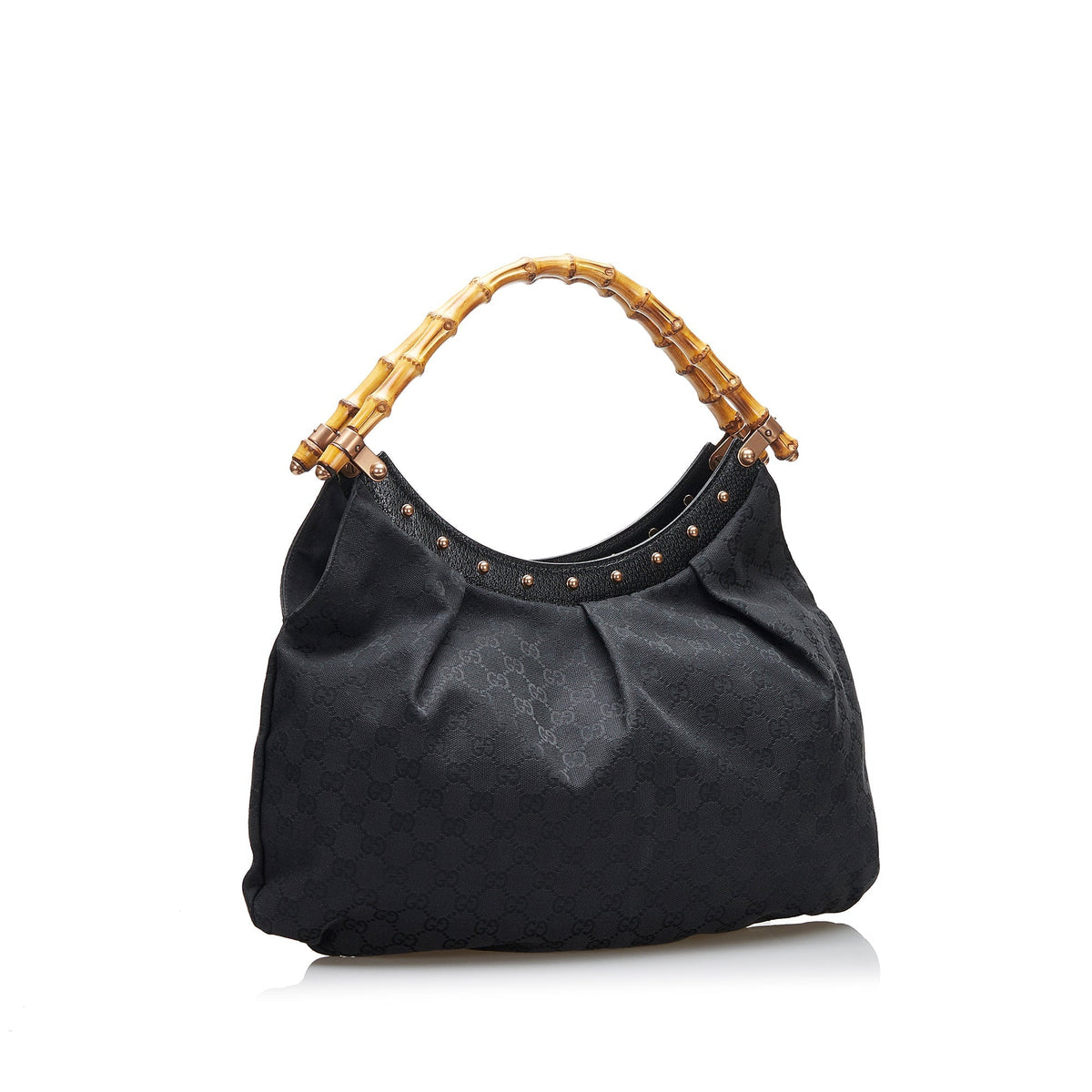 Gucci Bamboo GG Canvas Hobo Bag