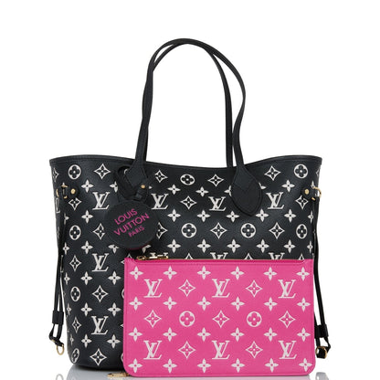 Louis Vuitton Spring in the City Black and White Monogram Empreinte Neverfull MM